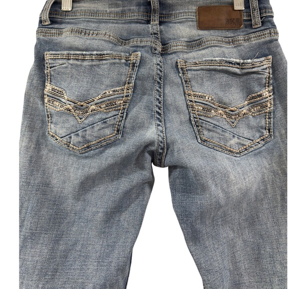 BKE Alec Slim Fit Straight Leg Jeans Mens 30x32 Blue Medium Wash Stretch Denim - Picture 5 of 6